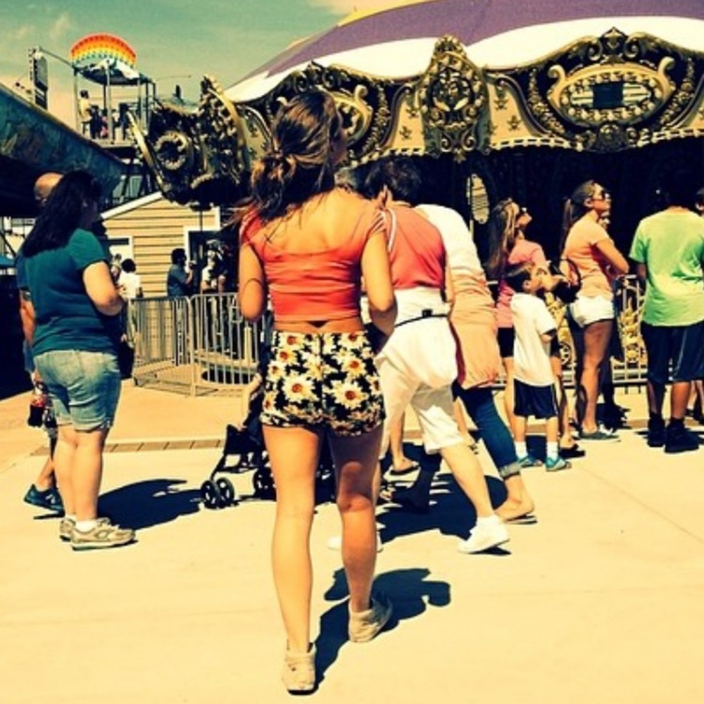 LA Hearts High Wasted Sunflower Shorts